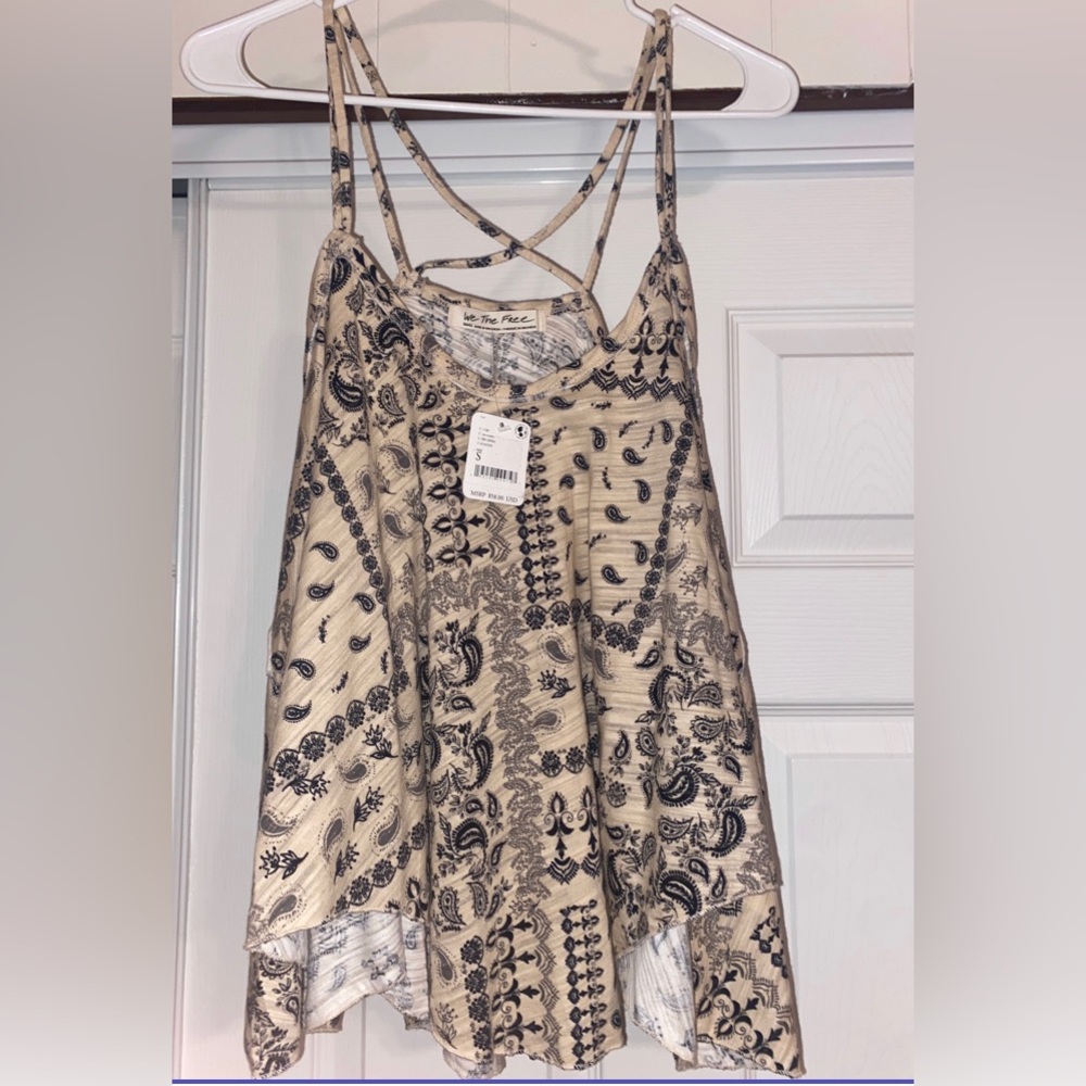Free people flowy bandanna tank